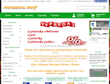 Tablet Screenshot of professionalsport.sk